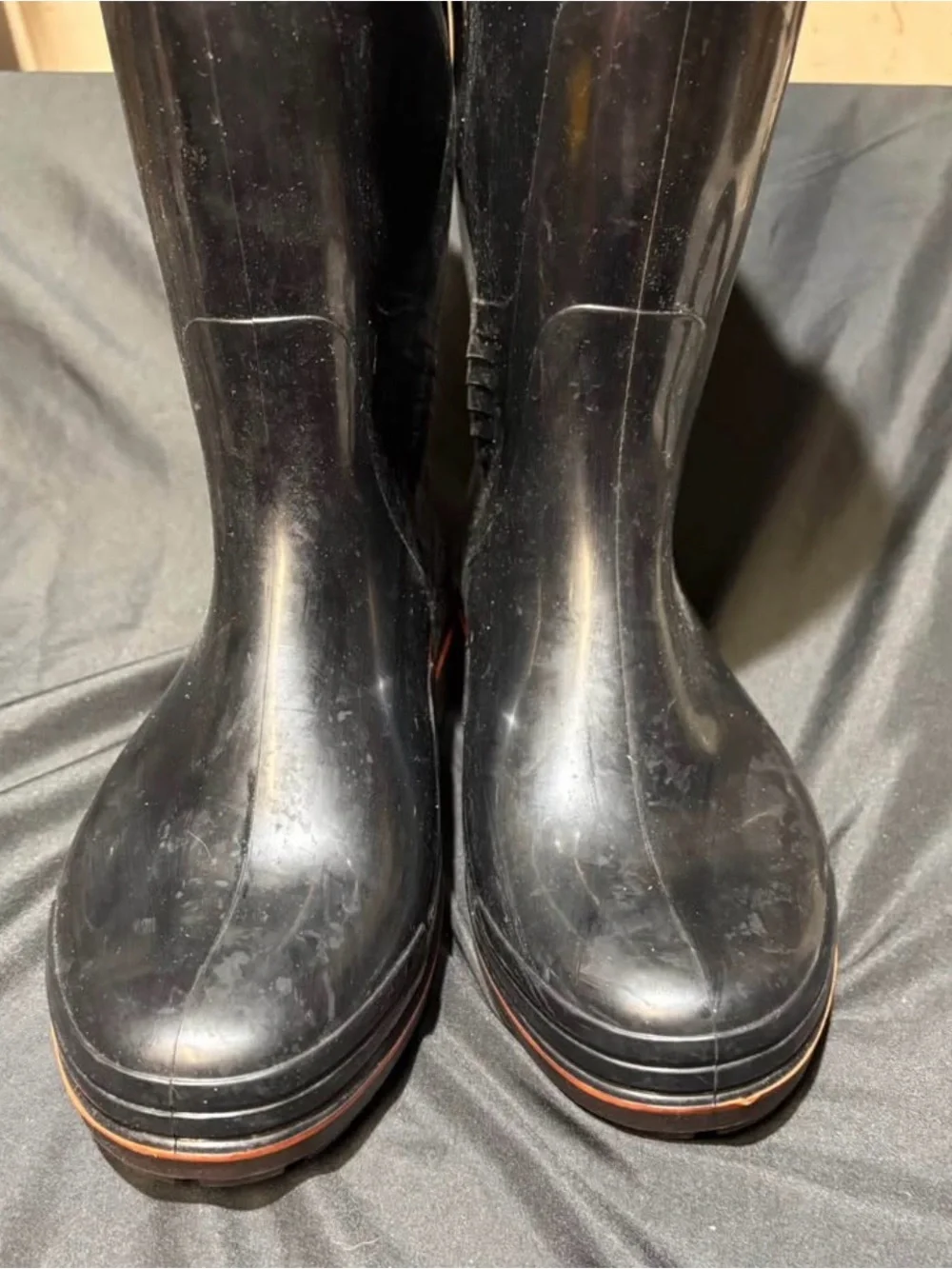Kohshin black waterproof rubber rain boots  26.5 EEE. Japan